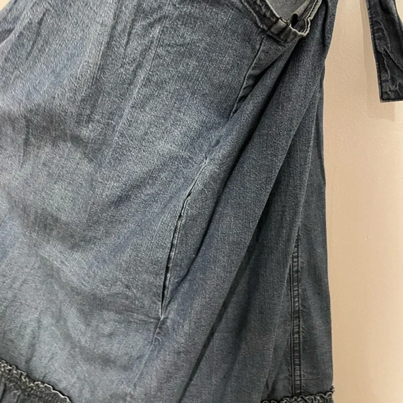 free people wild one denim mini dress, size large - Picture 7 of 9